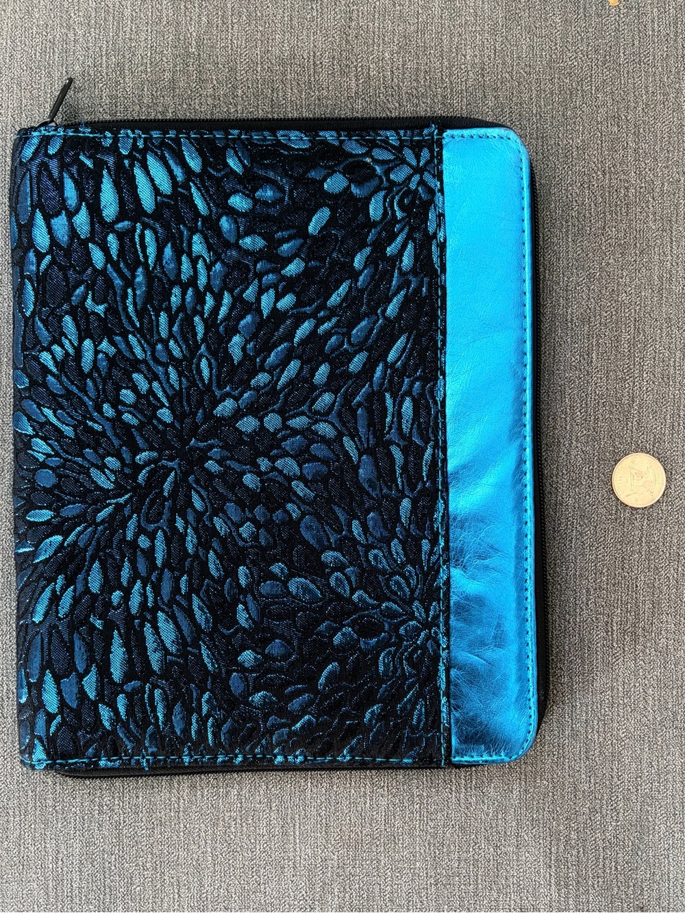 Teal and Black Patterned tablet/iPad case